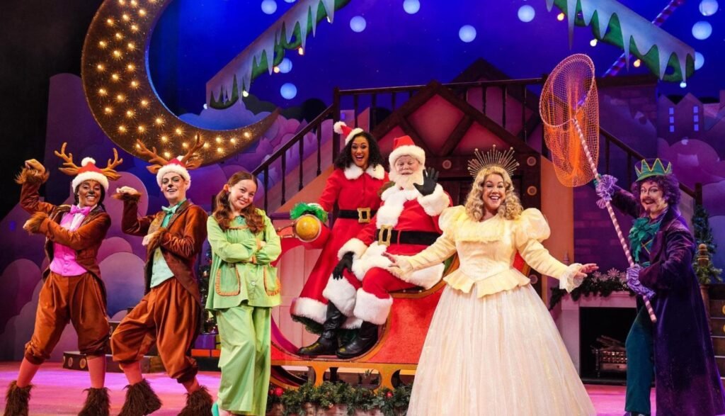 Experience a festive Christmas panto performance at JW3 Theatre Actors performing in a Christmas panto at JW3 Theatre, London