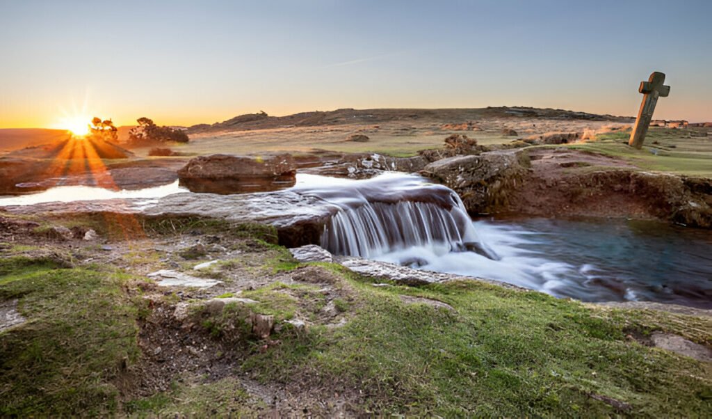 Unique rocky hills (tors), deep valleys, and wild rivers at Dartmoor National Park, UK – a perfect spot for nature and adventure lovers Rocky hills, deep valleys, and wild rivers at Dartmoor National Park, UK, showcasing unique natural landscapes