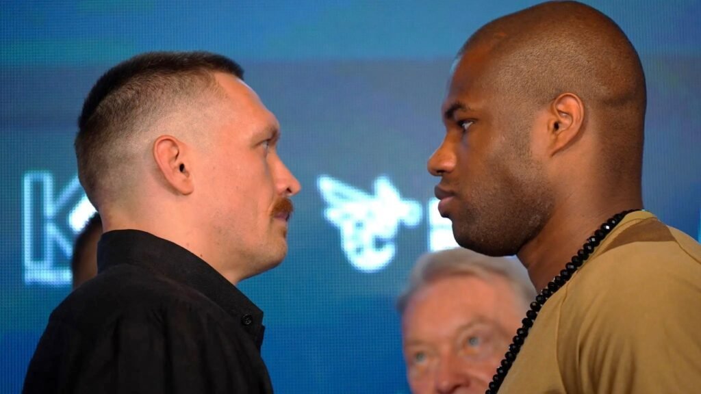 Oleksandr Usyk and Daniel Dubois face off ahead of their rematch at Wembley Stadium in July 2025. Get your Usyk vs Dubois 2 tickets now for the heavyweight title fight.